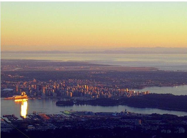 Vancouver as seen from Grouse Mountain